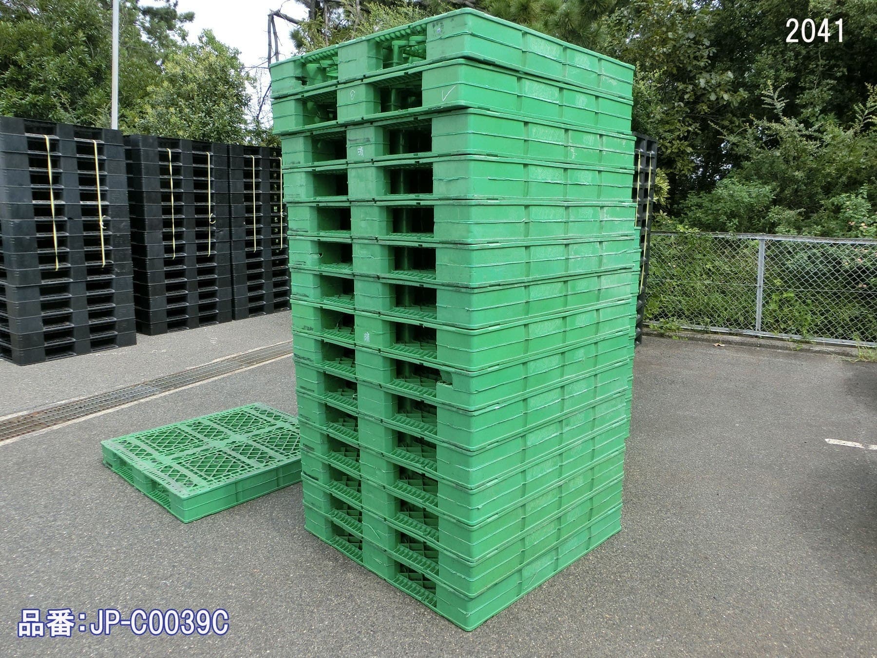 プラスチックパレット 中古 緑色